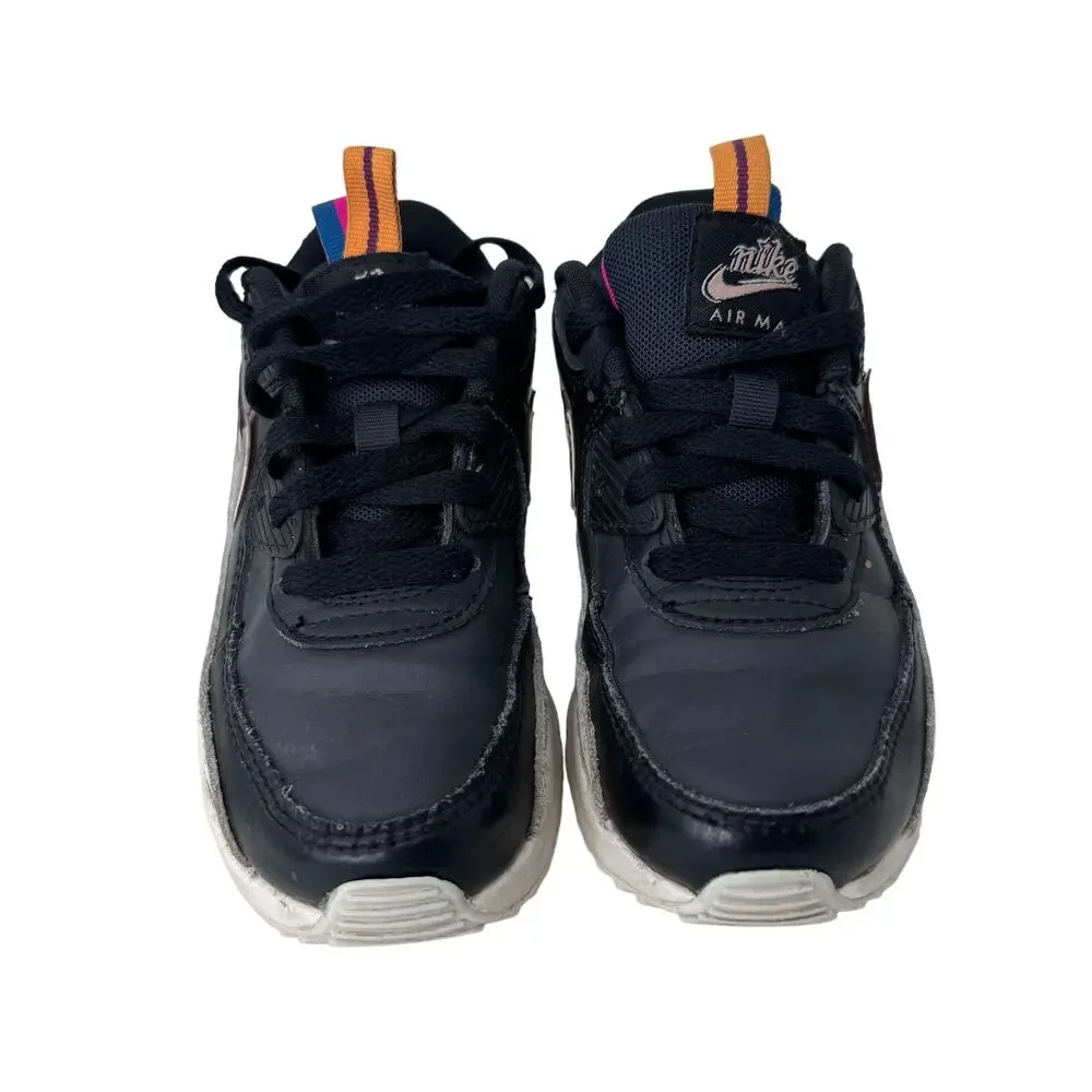 Nike Air Max 90 LTR PS Sneakers Low Top DJ0415-001 Black White‎ Kids Size 13C